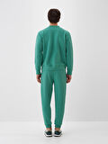 Xint Yeşil Pamuk Dokulu Regular Fit Sweat Pantolon