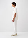 Xint Ekru Pamuk Dokulu Regular Fit Jogger Pantolon