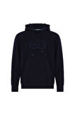 Xint Lacivert Pamuk Dokulu Regular Fit Sweatshirt