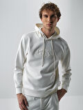 Xint Ekru Pamuk Dokulu Regular Fit Sweatshirt