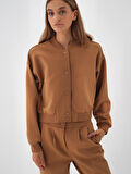 Xint Camel Pamuk Dokulu Oversize Sweatmont
