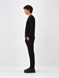 Xint Siyah Esnek Dokulu Slim Fit Pantolon