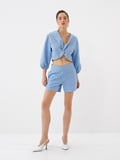 Mavi Regular Fit Pamuklu Şort