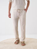 Naturel Regular Fit Keten Sweat Pantolon