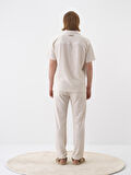 Naturel Regular Fit Keten Sweat Pantolon