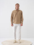Camel Regular Fit Pamuklu Gömlek
