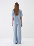 Mavi Oversize Pamuklu Sweat Pantolon