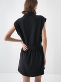 Siyah Regular Fit Modal Elbise