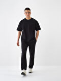Siyah Regular Fit Pamuklu Sweat Pantolon