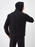 Siyah Regular Fit Pamuklu Sweatmont
