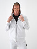 Beyaz Regular Fit Pamuklu Sweatmont