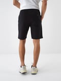 Siyah Regular Fit Pamuklu Şort