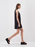 Siyah Oversize Pamuklu Elbise