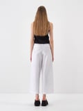 Beyaz Oversize Pamuklu Pantolon