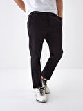 Siyah Slim Fit Pamuklu Jogger Pantolon