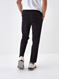 Siyah Slim Fit Pamuklu Jogger Pantolon