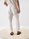 Naturel Regular Fit Keten Pantolon