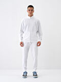 Beyaz Regular Fit Pamuklu Sweatmont