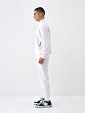 Beyaz Regular Fit Pamuklu Sweatmont