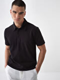 Siyah Slim Fit Pamuklu Tişört
