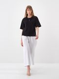 Siyah Oversize Pamuklu Bluz