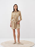 Camel Regular Fit Pamuklu Elbise