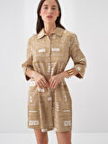 Camel Regular Fit Pamuklu Elbise