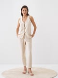 Naturel Oversize Pamuklu Bluz