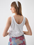 Beyaz Regular Fit Pamuklu Atlet