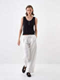 Siyah Regular Fit Pamuklu Atlet