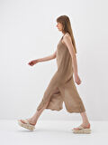 Camel Regular Fit Pamuklu Elbise