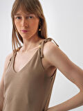 Camel Regular Fit Pamuklu Elbise