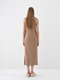 Camel Regular Fit Pamuklu Elbise