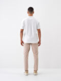 Bej Slim Fit Pamuklu Jogger Pantolon