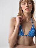 Xint Mavi Slim Fit Bikini Üst