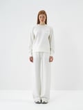 Xint Ekru Modal Dokulu Oversize Sweatshirt