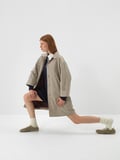 Xint Naturel Formunu Koruyan Oversize Trençkot
