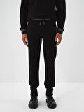 Xint Siyah Pamuk Dokulu Regular Fit Sweat Pantolon