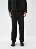 Xint Siyah Esnek Dokulu Regular Fit Pantolon