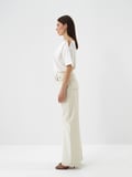 Xint Ekru Modal Dokulu Oversize Pantolon