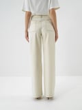 Xint Ekru Modal Dokulu Oversize Pantolon