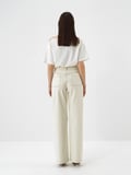 Xint Ekru Modal Dokulu Oversize Pantolon