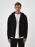 Xint Siyah Pamuk Dokulu Oversize Sweatmont