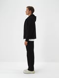 Xint Siyah Pamuk Dokulu Oversize Sweatmont