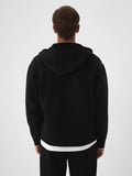 Xint Siyah Pamuk Dokulu Oversize Sweatmont