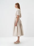 Xint Naturel Kapitone Dokulu Oversize Bluz