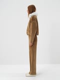 Xint Camel Lüks Dokulu Soft Kadife Oversize Pantolon