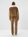 Xint Camel Lüks Dokulu Soft Kadife Oversize Pantolon