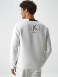 Xint Ekru Pamuk Dokulu Regular Fit Sweatshirt