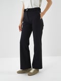 Xint Lacivert Esnek Dokulu Oversize Pantolon
